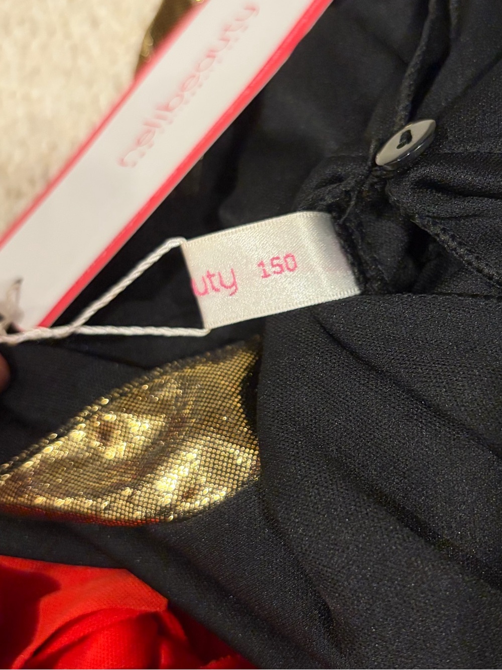 NWT Black Ninja Costume with Red & Gold Details - Picture 5 of 6